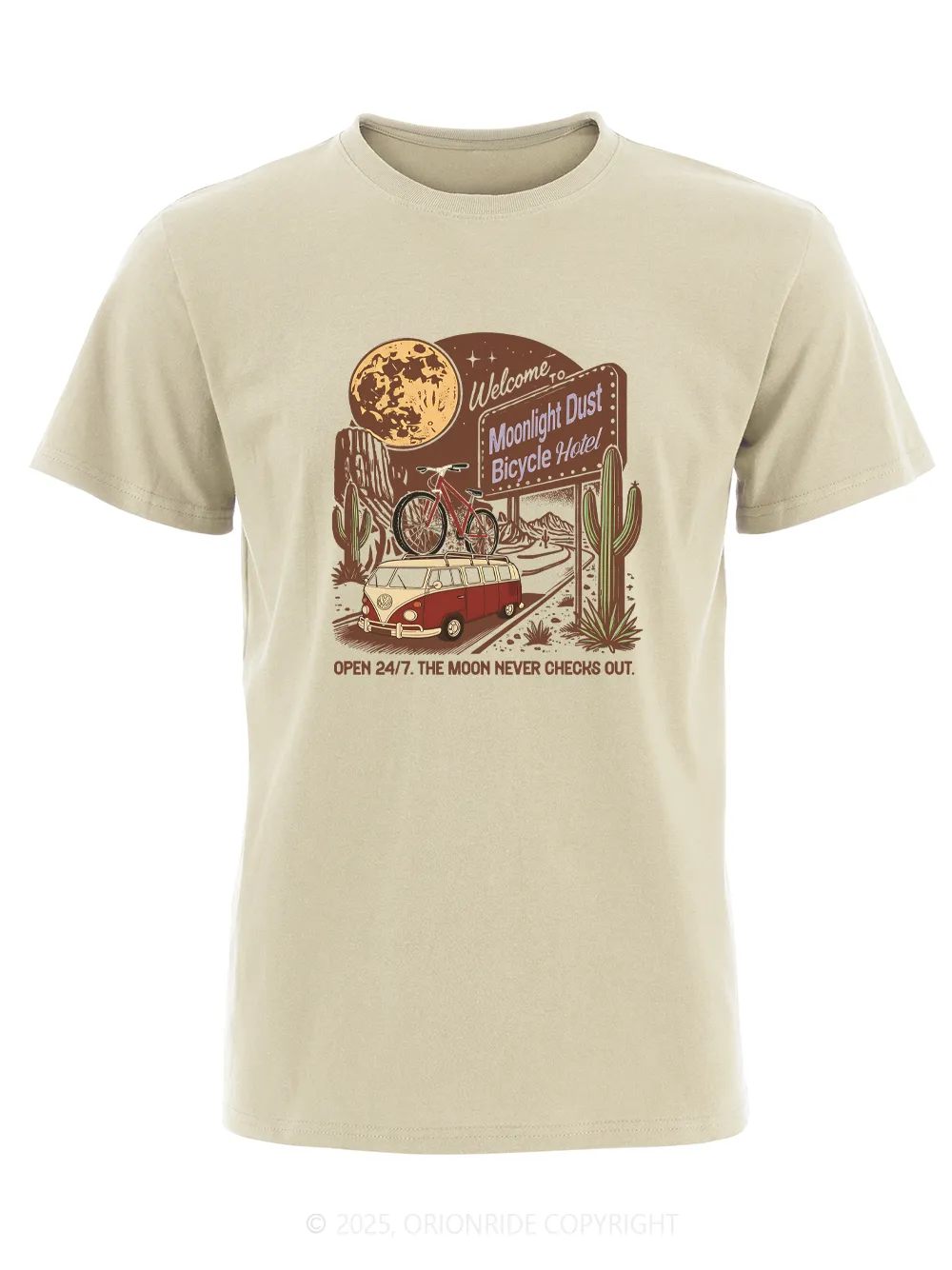 Orionride Moonlight Dust Bicycle Hotel Short Sleeves Bike T-Shirt sold by Orionride product image thumbnail 2