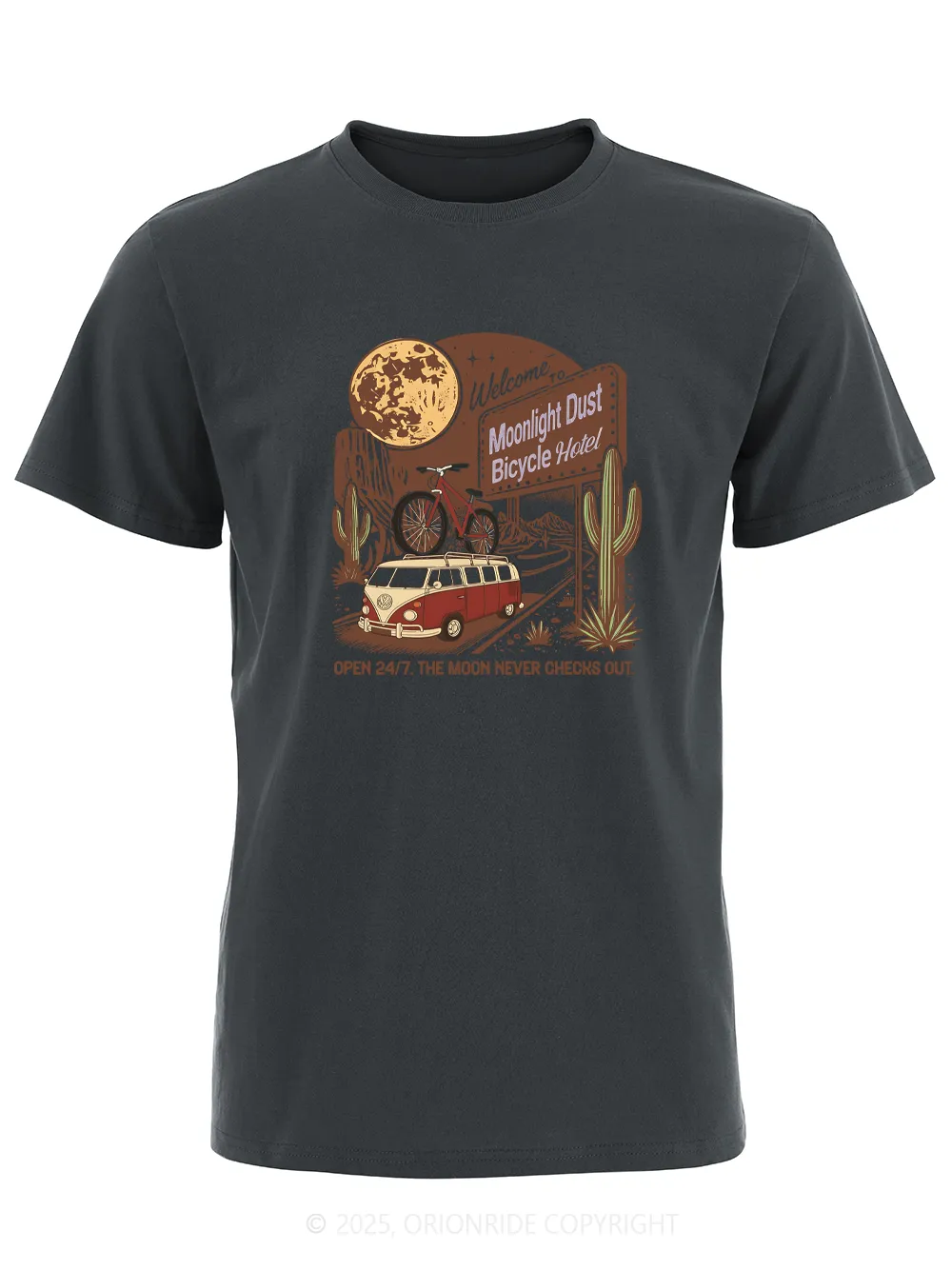 Orionride Moonlight Dust Bicycle Hotel Short Sleeves Bike T-Shirt sold by Orionride product image thumbnail 4