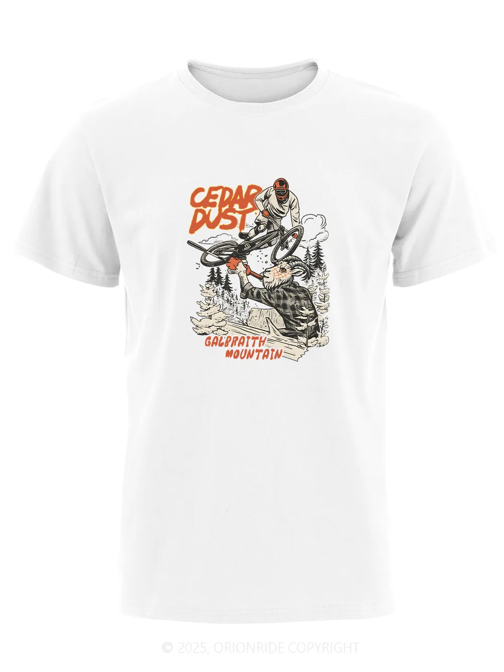 Orionride Cedar Dust Short Sleeves Bike T-Shirt sold by Orionride product image thumbnail 3