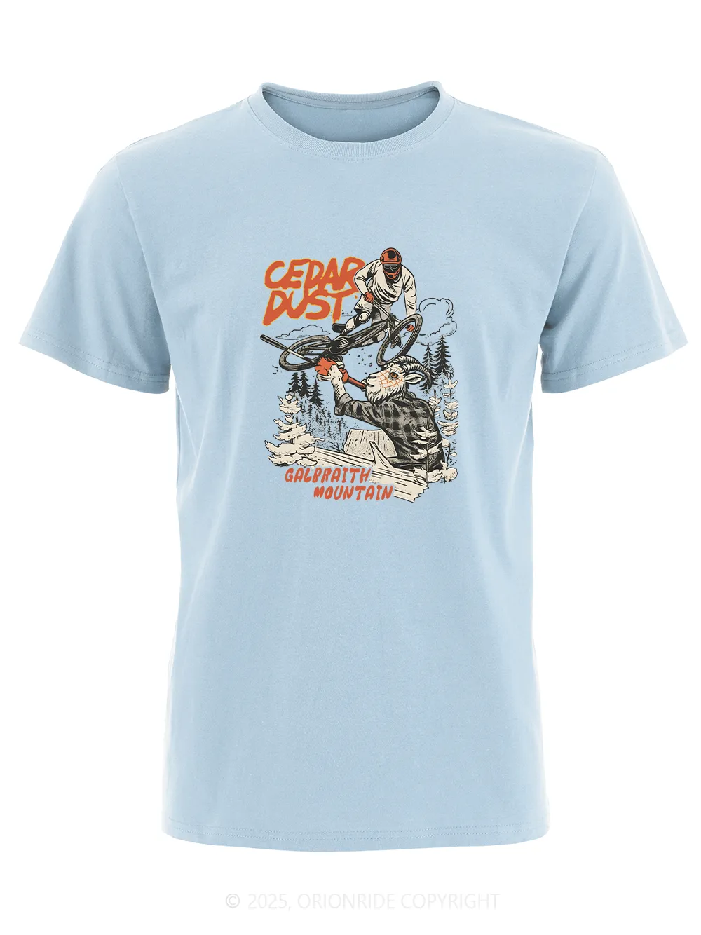 Orionride Cedar Dust Short Sleeves Bike T-Shirt sold by Orionride product image thumbnail 2