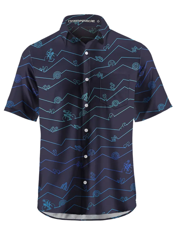 Orionride Challenging Roads Zipper Pockets Ultra Lightweight Short Sleeves Gravel Shirt sold by Orionride