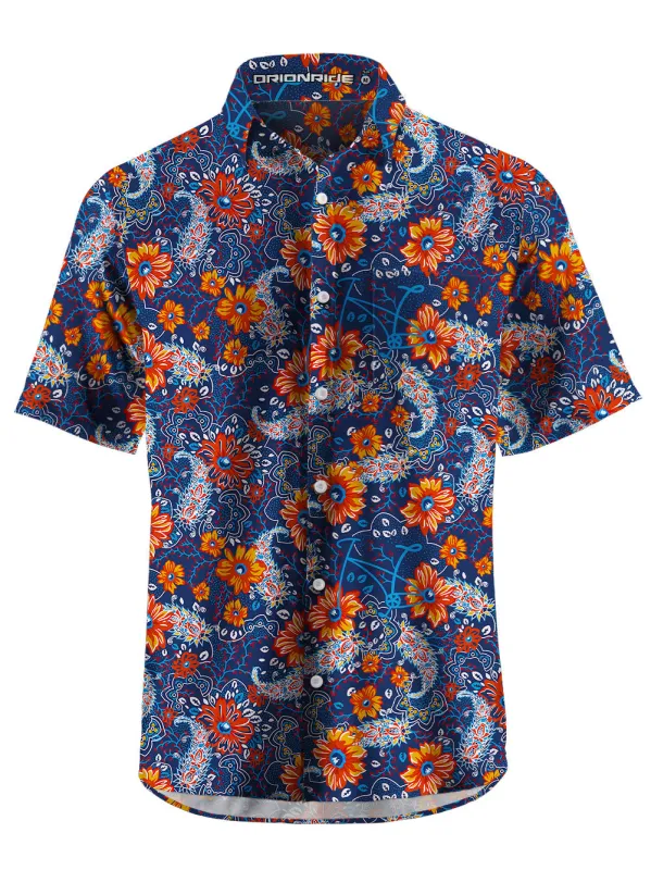 Orionride Sunset Garden Ultra Lightweight Short Sleeves Hawaiian shirt sold by Orionride
