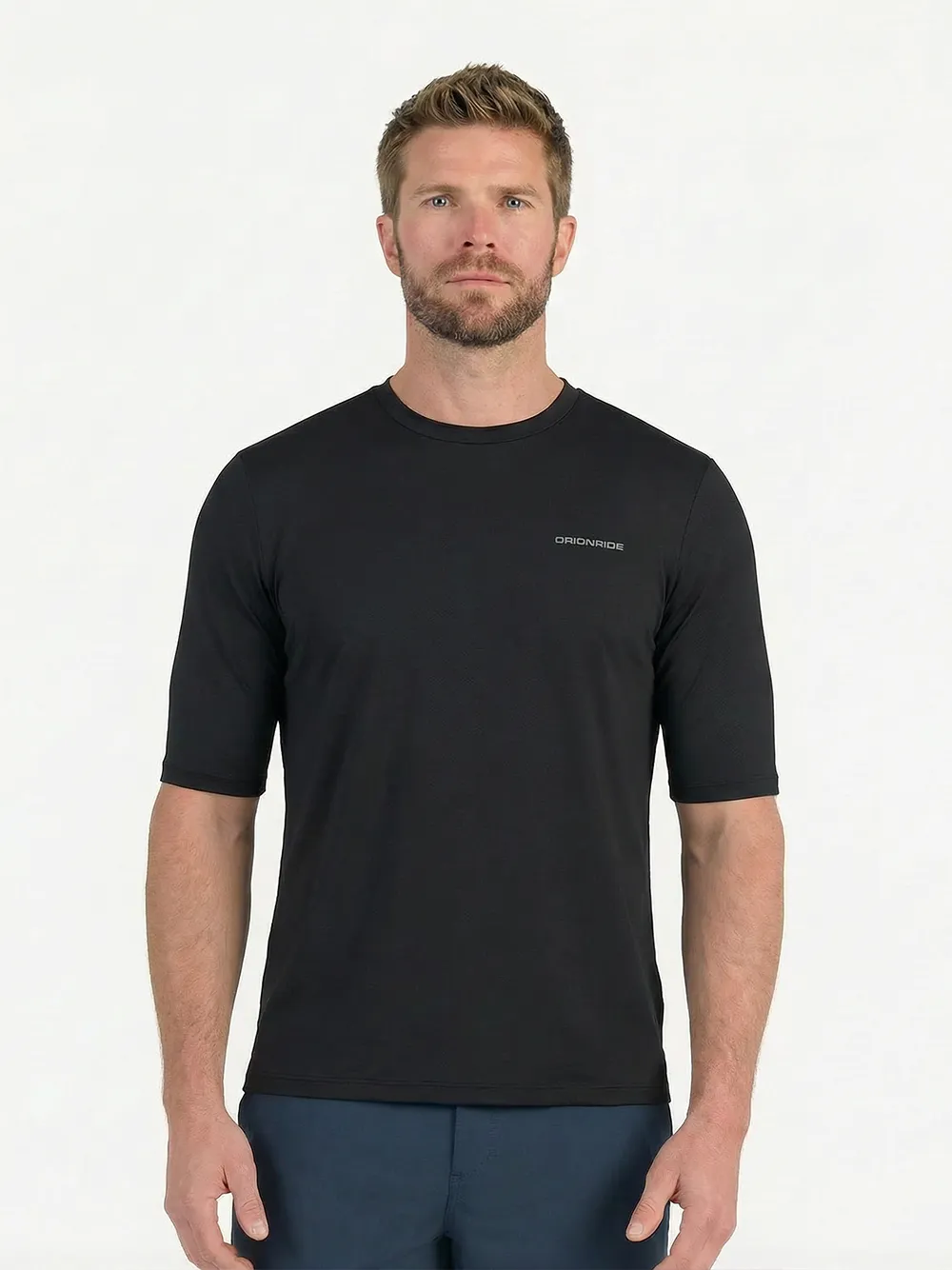 Orionride Men's Breathable Short Sleeve Technical Tee Black sold by Orionride product image thumbnail 2