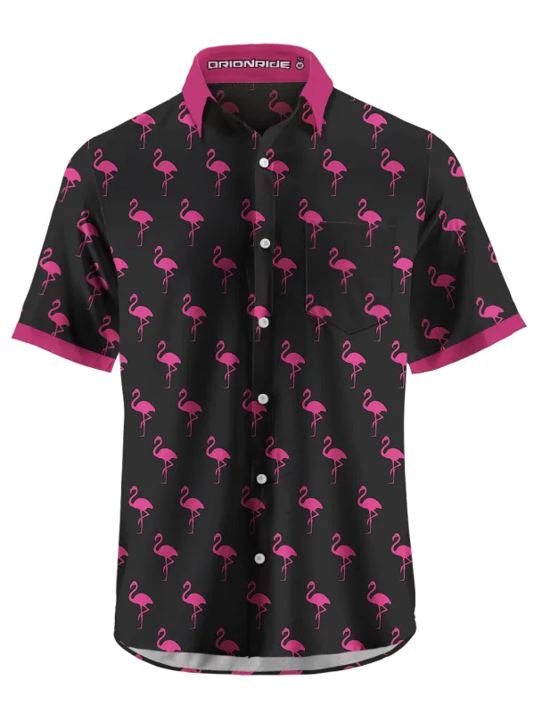Orionride Flamingo Ultra Lightweight Short Sleeves Hawaiian shirt made by Orionride