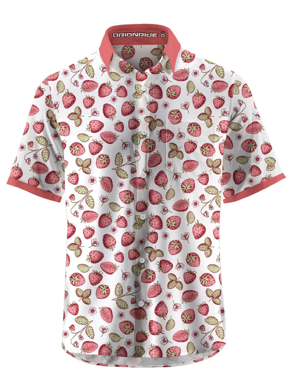 Orionride Strawberry Diary Ultra Lightweight Short Sleeves Hawaiian shirt sold by Orionride product image thumbnail 2