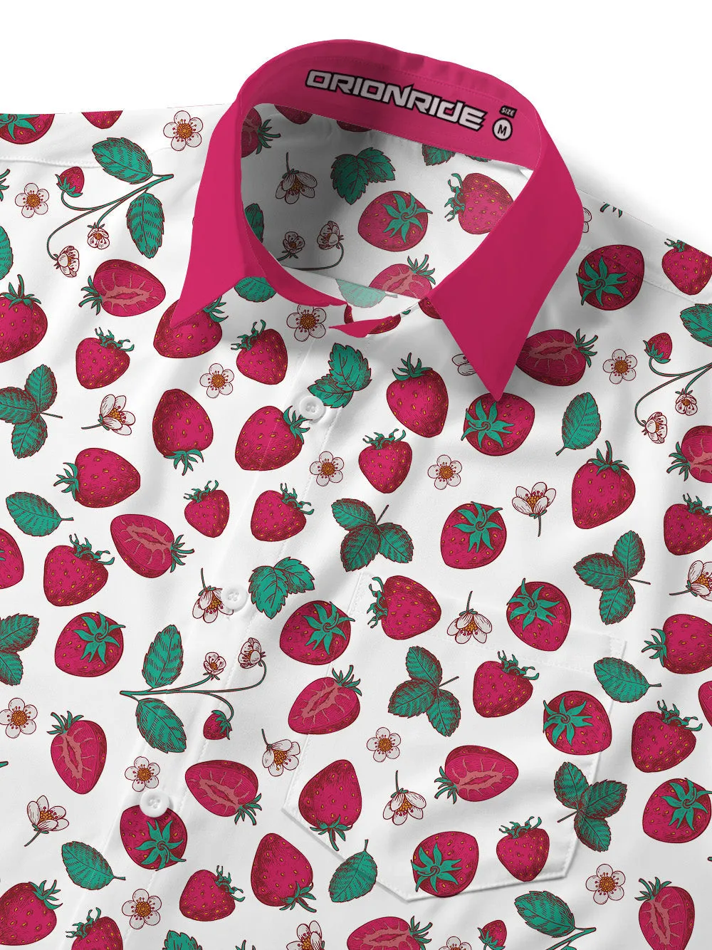 Orionride Strawberry Diary Ultra Lightweight Short Sleeves Hawaiian shirt sold by Orionride product image thumbnail 5