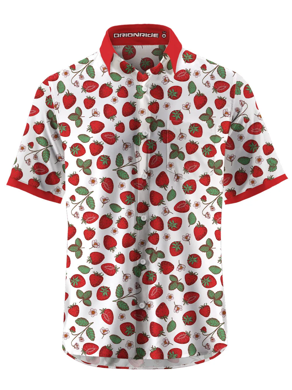 Orionride Strawberry Diary Ultra Lightweight Short Sleeves Hawaiian shirt sold by Orionride product image thumbnail 3