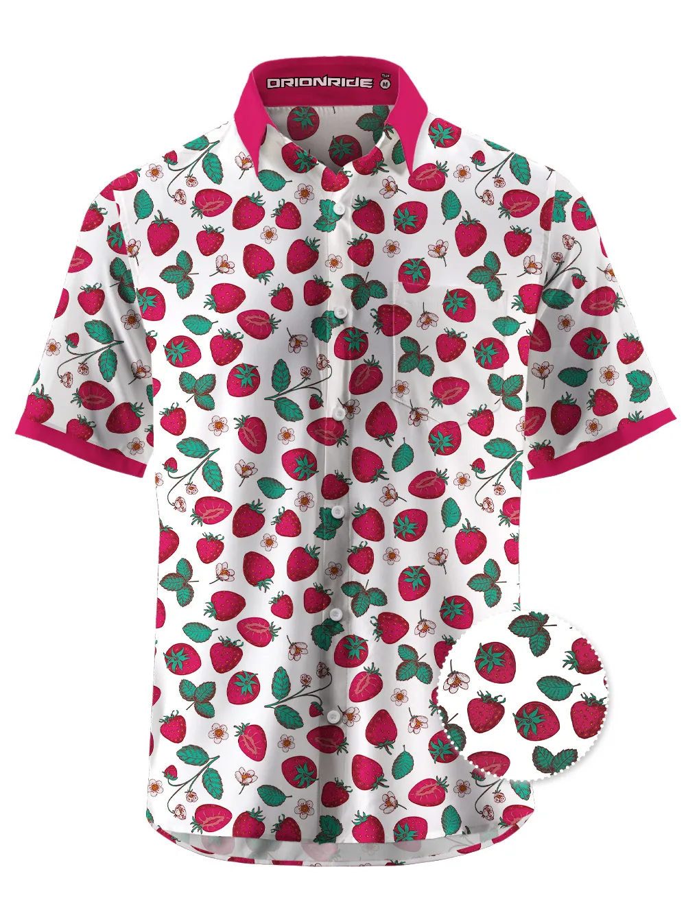 Orionride Strawberry Diary Ultra Lightweight Short Sleeves Hawaiian shirt sold by Orionride