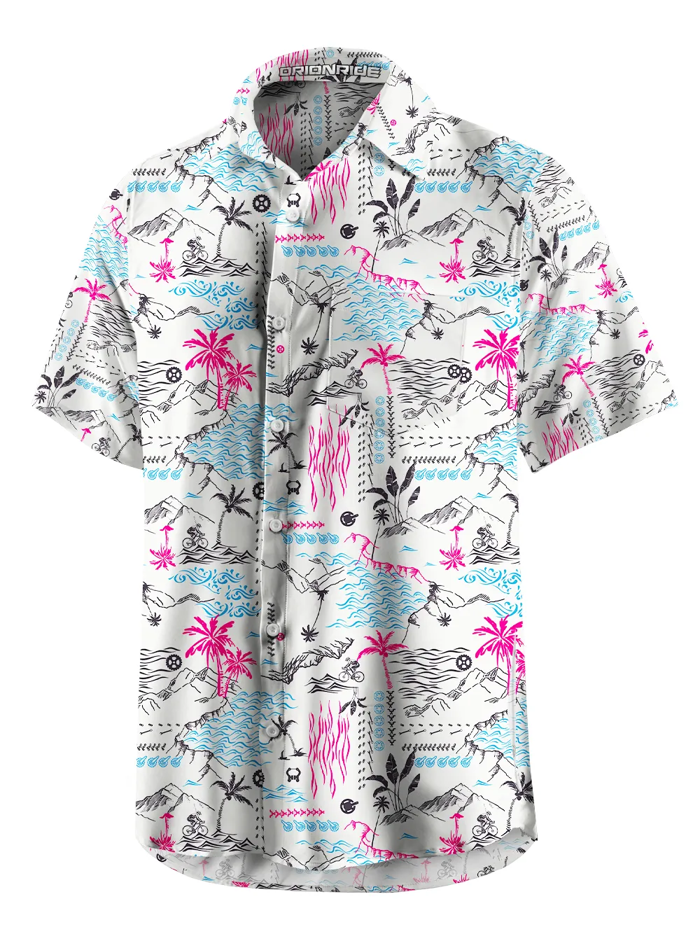 Orionride Breeze And Waves Zipper Pockets Ultra Lightweight Short Sleeves Gravel Shirt sold by Orionride product image thumbnail 3