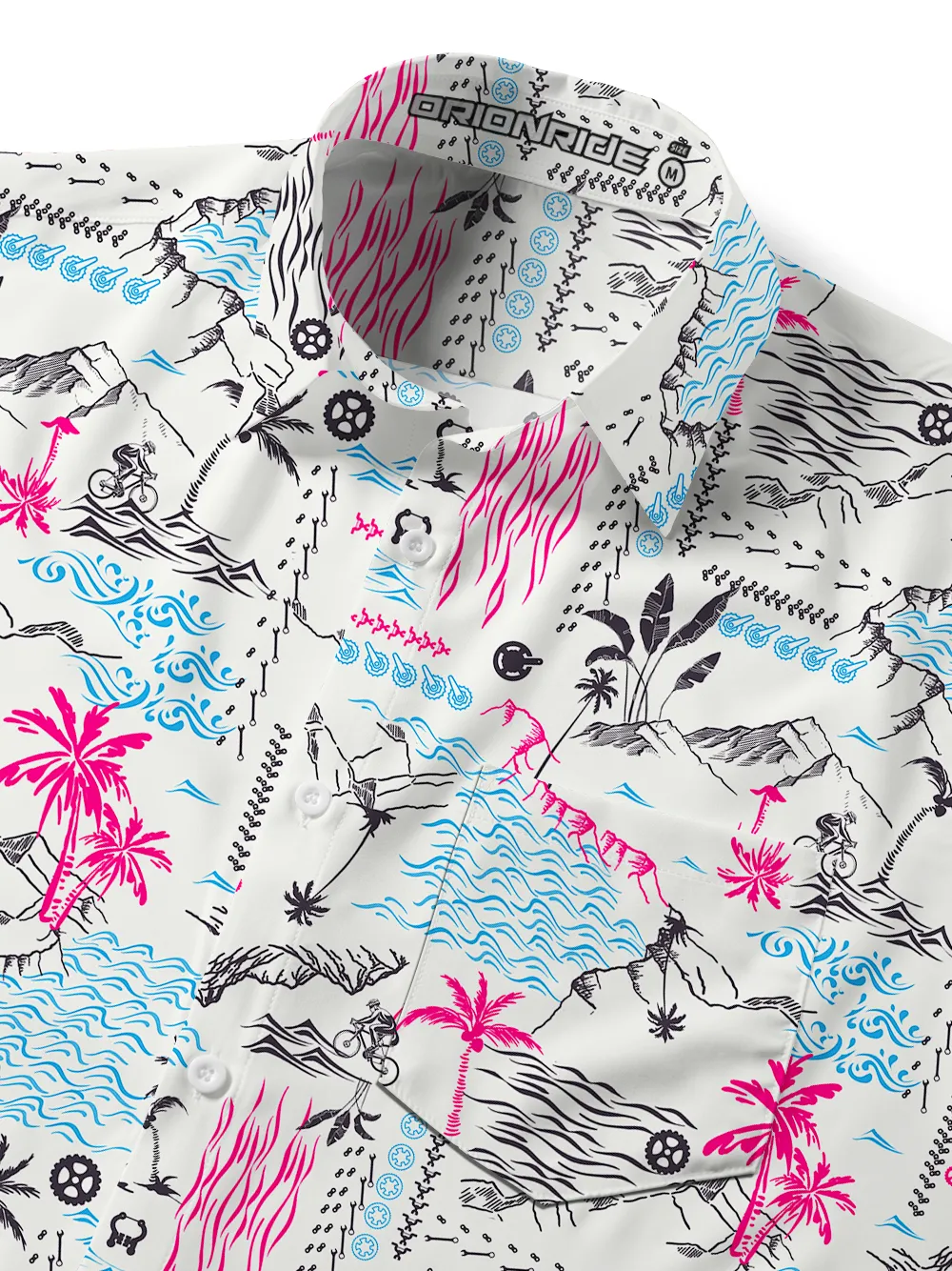 Orionride Breeze And Waves Zipper Pockets Ultra Lightweight Short Sleeves Gravel Shirt sold by Orionride product image thumbnail 5