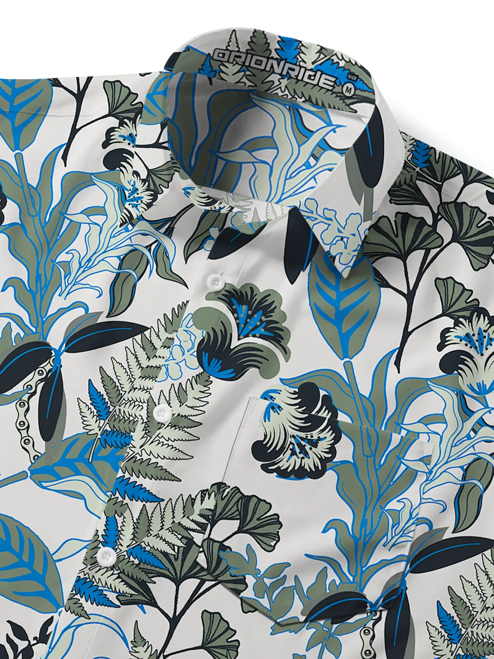 Orionride Flourishing Ferns Zipper Pockets Ultra Lightweight Short Sleeves Gravel Shirt sold by Orionride product image thumbnail 4