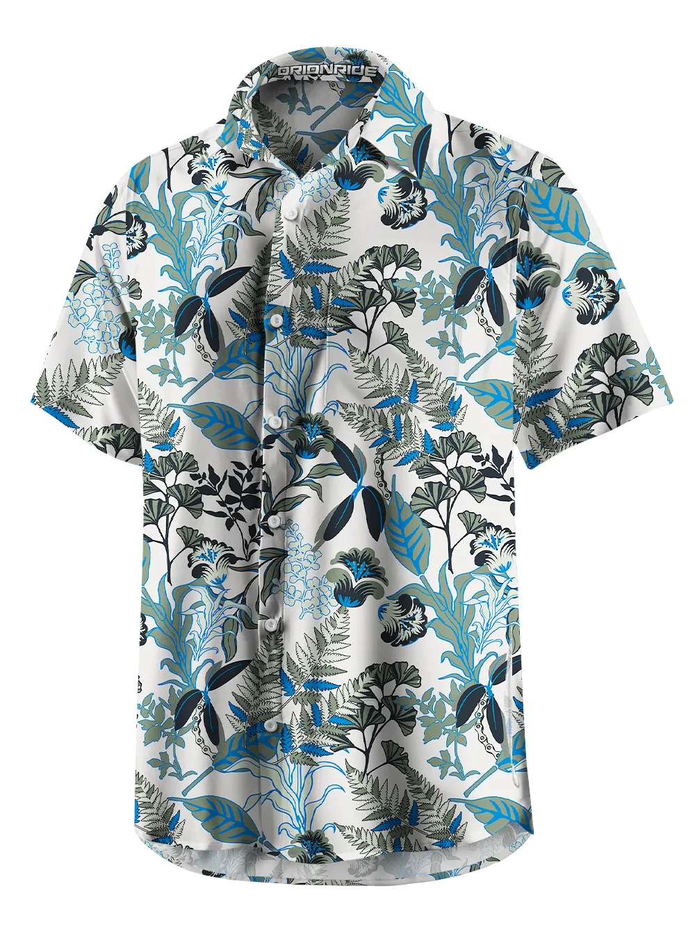 Orionride Flourishing Ferns Zipper Pockets Ultra Lightweight Short Sleeves Gravel Shirt sold by Orionride product image thumbnail 2