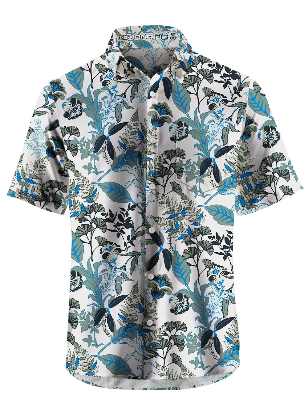 Orionride Flourishing Ferns Zipper Pockets Ultra Lightweight Short Sleeves Gravel Shirt sold by Orionride