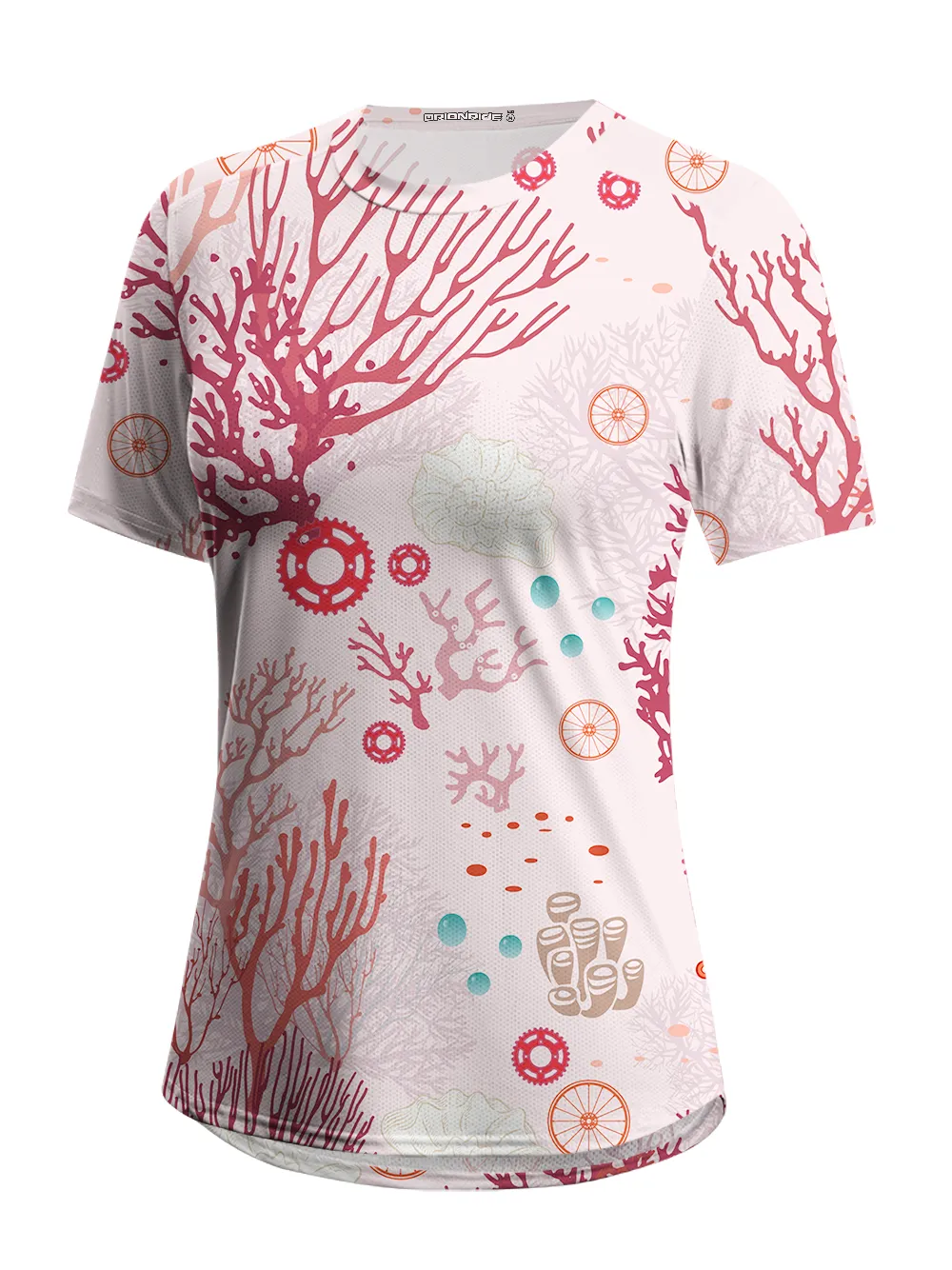Orionride Pink Coral Women's Breathable Short Sleeve T-shirt sold by Orionride product image thumbnail 2