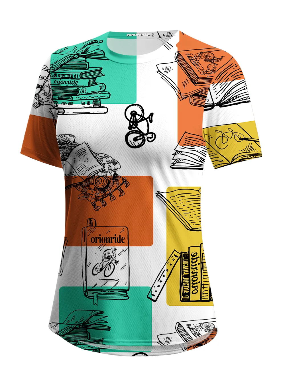 Orionride Books And Cycling Women's Breathable Short Sleeve T-shirt sold by Orionride product image thumbnail 2