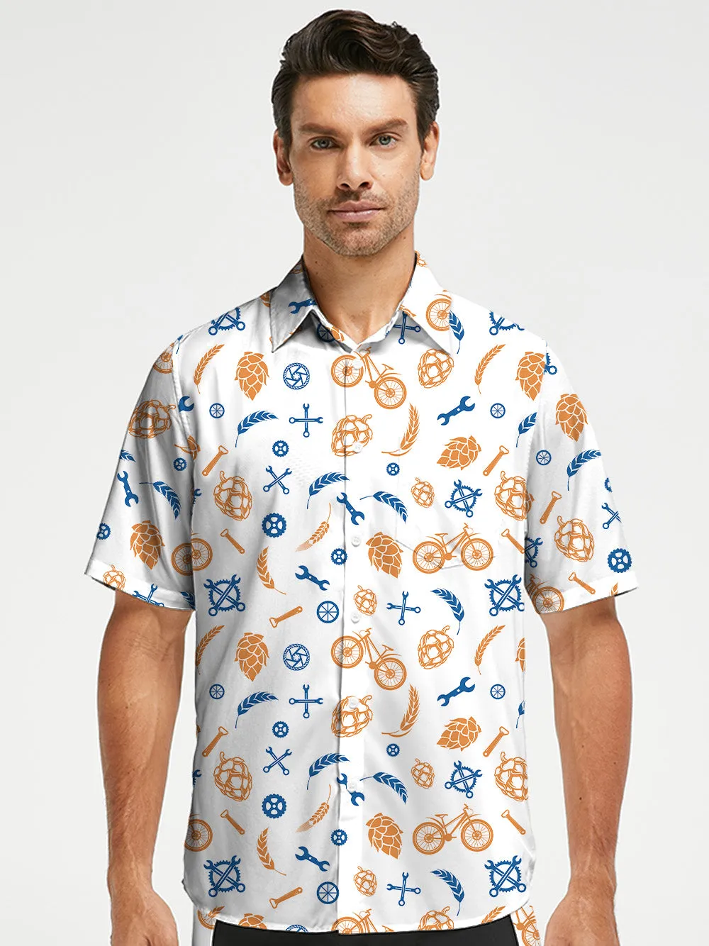 Orionride The Aroma Of Beer Ultra Lightweight Short Sleeves Hawaiian shirt sold by Orionride product image thumbnail 2