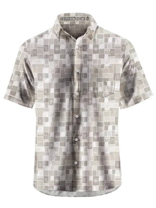 Orionride Elegant Plaid Zipper Pockets Ultra Lightweight Short Sleeves Gravel Shirt sold by Orionride