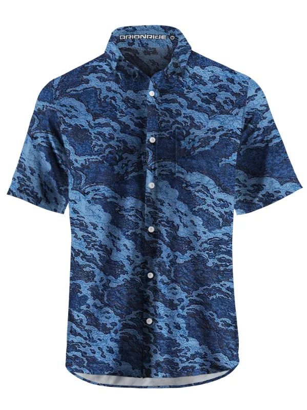 Orionride Surging Waves Zipper Pockets Ultra Lightweight Short Sleeves Gravel Shirt made by Orionride