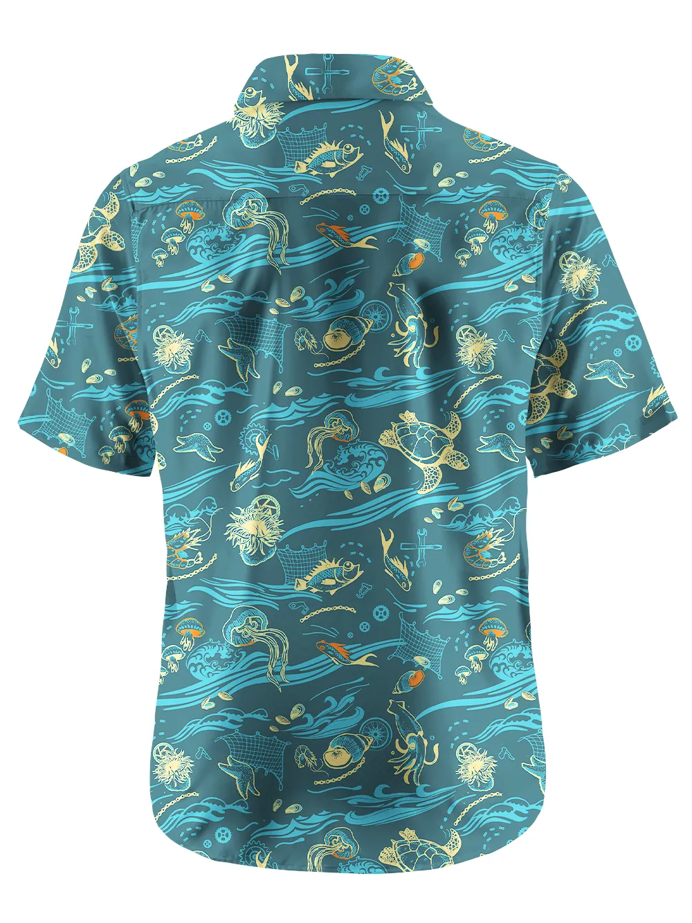 Orionride Playing In The Sea Zipper Pockets Ultra Lightweight Short Sleeves Gravel Shirt sold by Orionride product image thumbnail 3