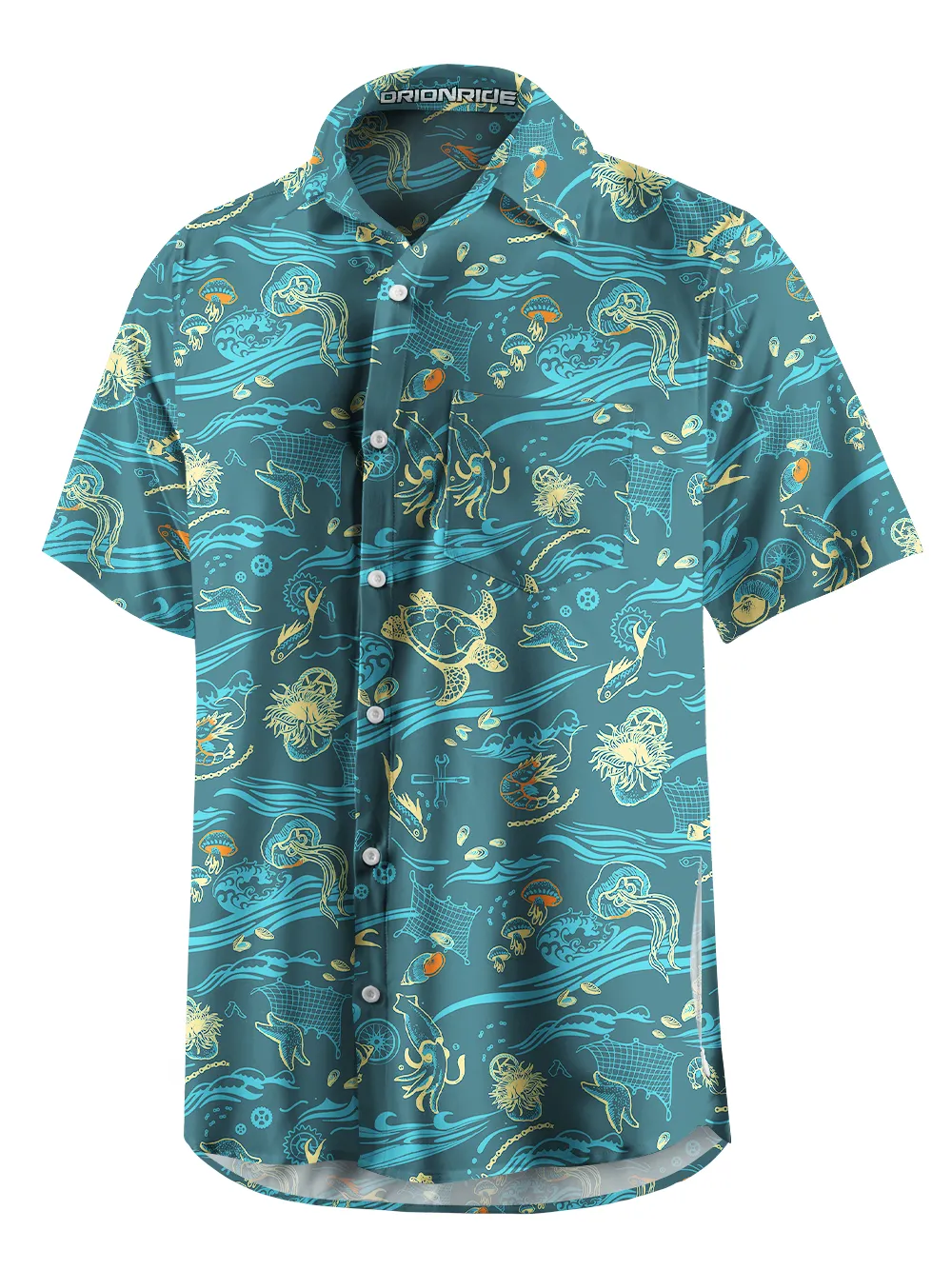 Orionride Playing In The Sea Zipper Pockets Ultra Lightweight Short Sleeves Gravel Shirt sold by Orionride product image thumbnail 2