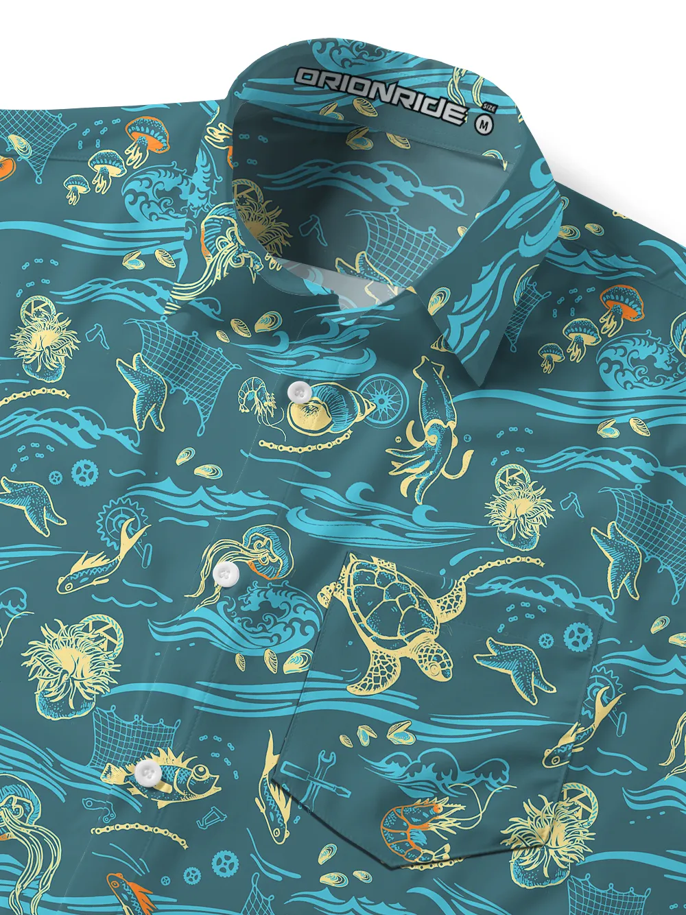 Orionride Playing In The Sea Zipper Pockets Ultra Lightweight Short Sleeves Gravel Shirt sold by Orionride product image thumbnail 4