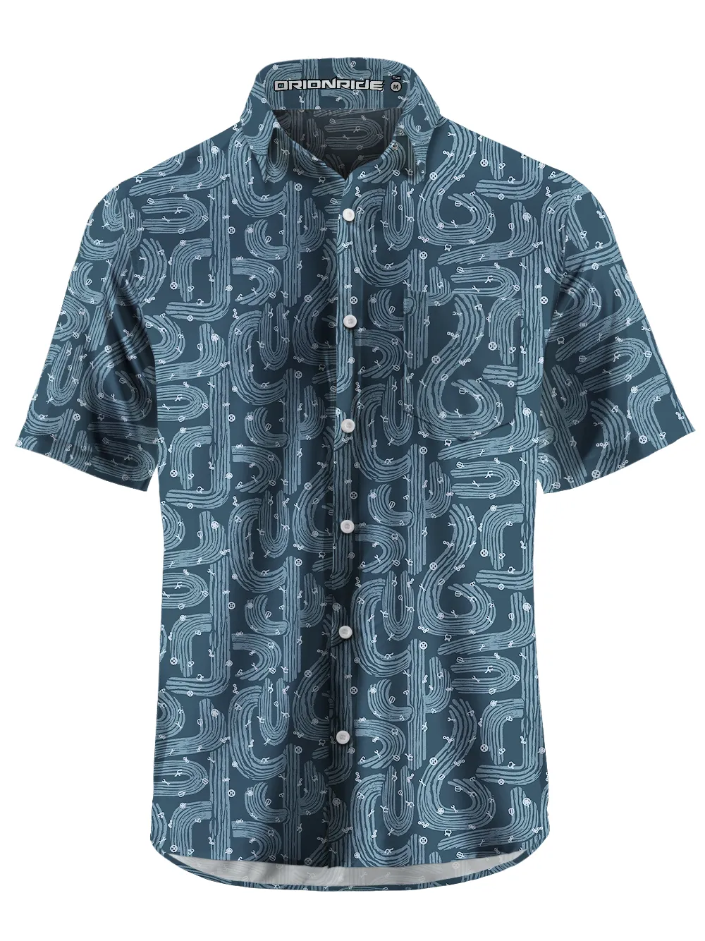 Orionride Striped Cactus Zipper Pockets Ultra Lightweight Short Sleeves Gravel Shirt sold by Orionride