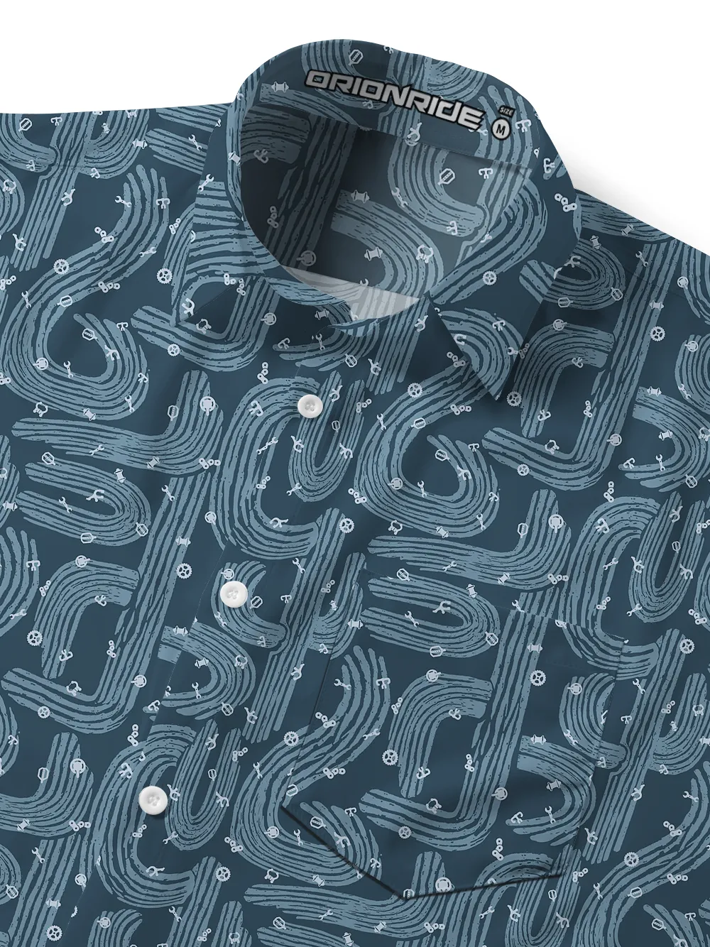 Orionride Striped Cactus Zipper Pockets Ultra Lightweight Short Sleeves Gravel Shirt sold by Orionride product image thumbnail 4