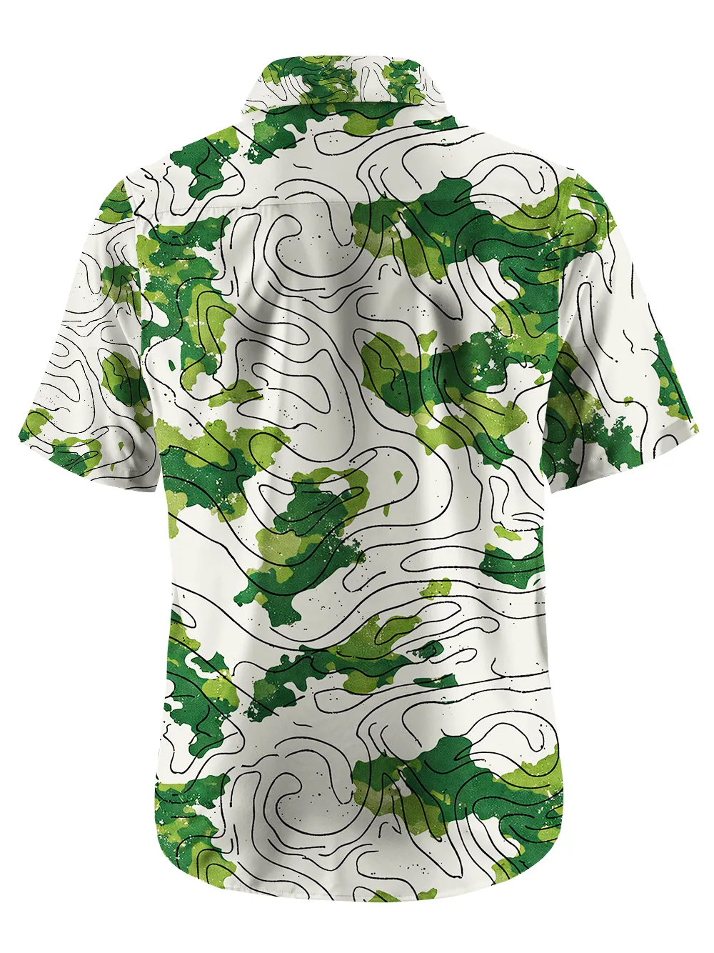 Orionride Green Contour Lines Zipper Pockets Ultra Lightweight Short Sleeves Gravel Shirt sold by Orionride product image thumbnail 3