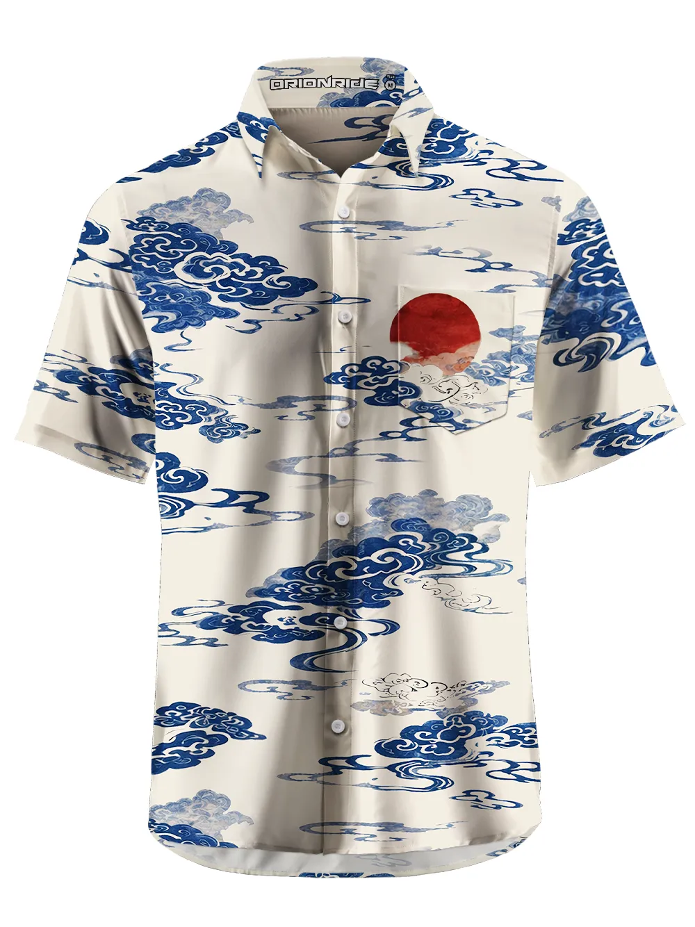 Orionride Auspicious Clouds Zipper Pockets Ultra Lightweight Short Sleeves Gravel Shirt sold by Orionride