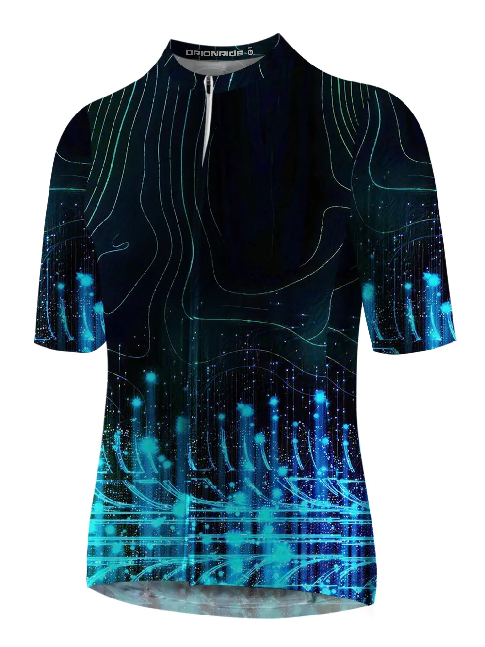 Orionride Neon Blue Light Short Sleeves Cycling Jersey sold by Orionride product image thumbnail 2