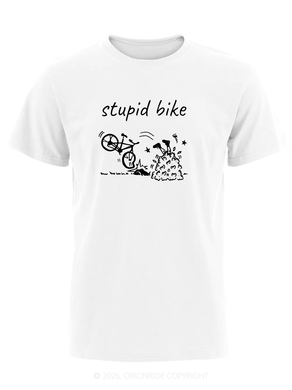 Orionride Stupid Bike Short Sleeves Bike T-Shirt sold by Orionride product image thumbnail 5