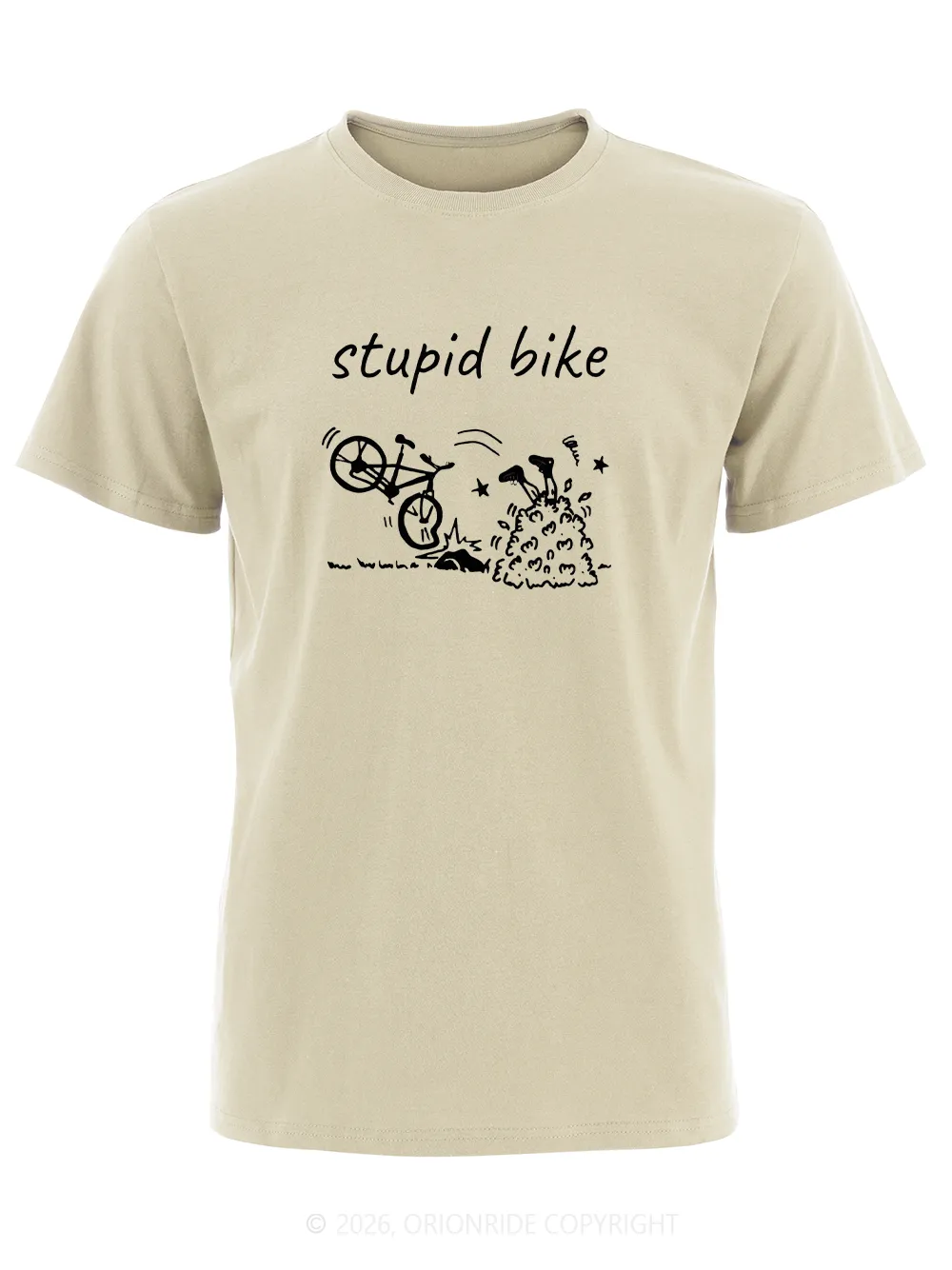 Orionride Stupid Bike Short Sleeves Bike T-Shirt sold by Orionride product image thumbnail 4