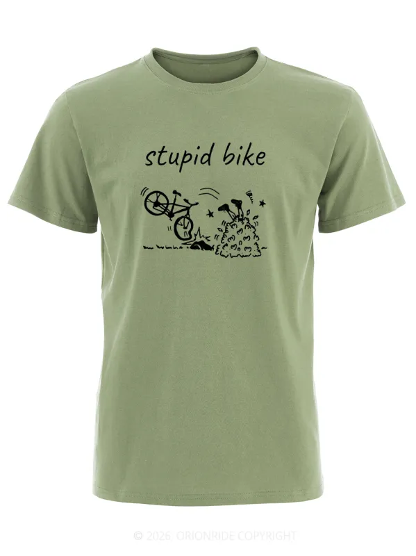 Orionride Stupid Bike Short Sleeves Bike T-Shirt made by Orionride