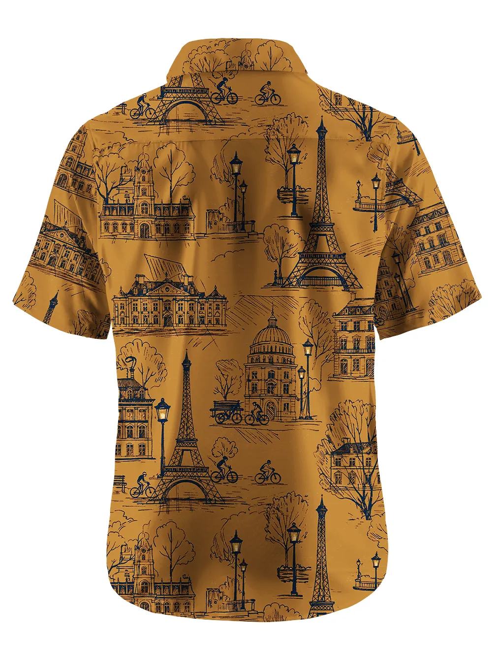 Orionride Traveling Through Paris Zipper Pockets Ultra Lightweight Short Sleeves Gravel Shirt sold by Orionride product image thumbnail 3