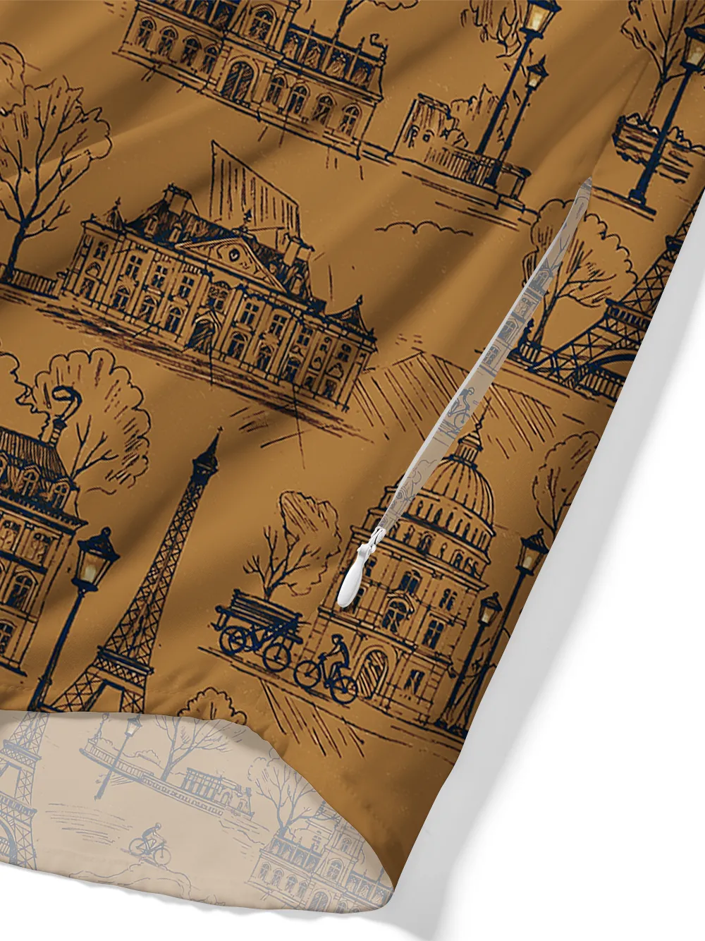 Orionride Traveling Through Paris Zipper Pockets Ultra Lightweight Short Sleeves Gravel Shirt sold by Orionride product image thumbnail 5