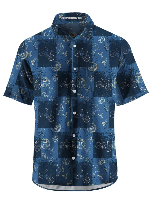 Orionride Cycling Memories Zipper Pockets Ultra Lightweight Short Sleeves Gravel Shirt made by Orionride