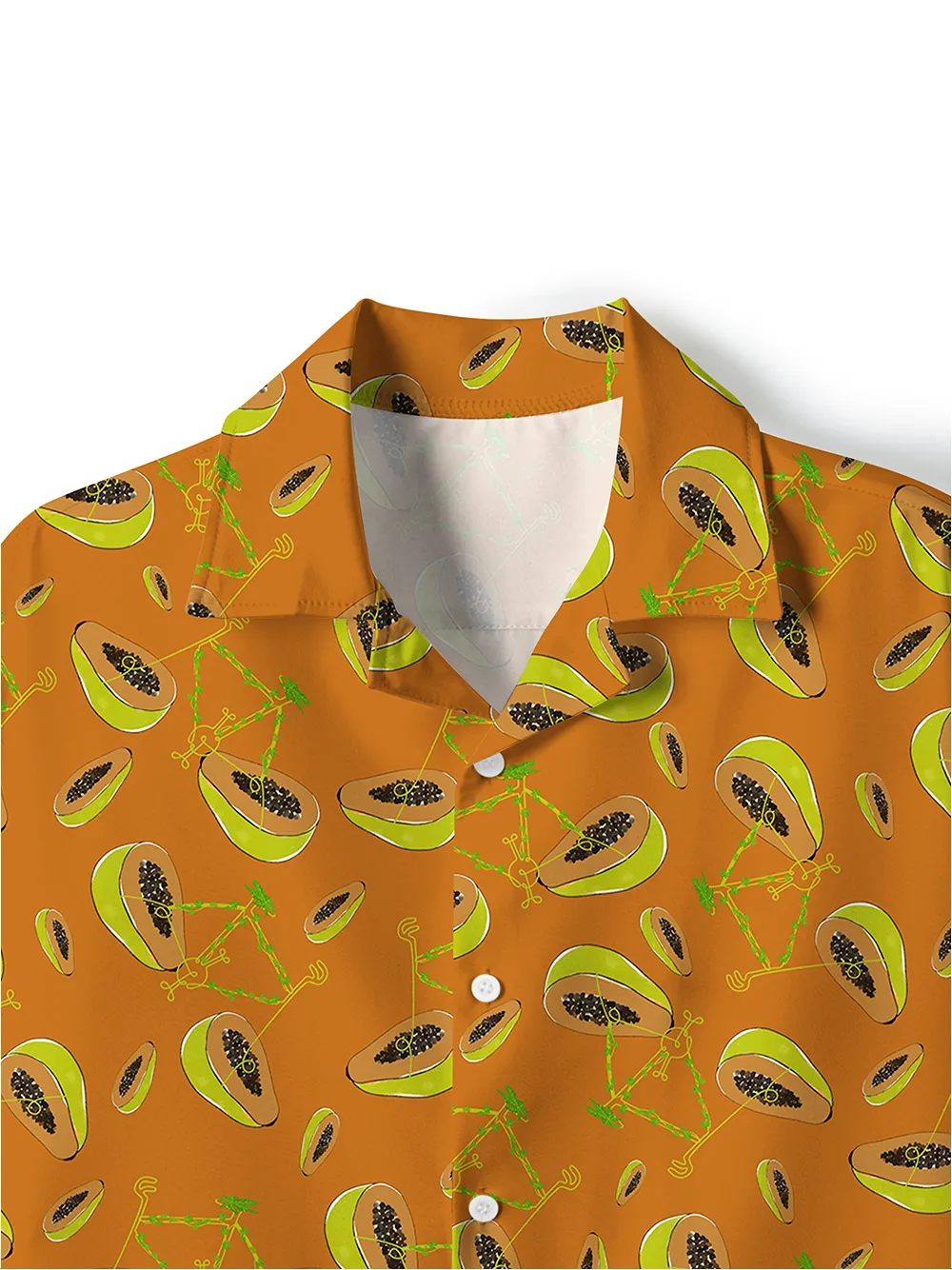 Orionride Papaya Bicycle Short Sleeves Hawaiian shirt sold by Orionride product image thumbnail 3