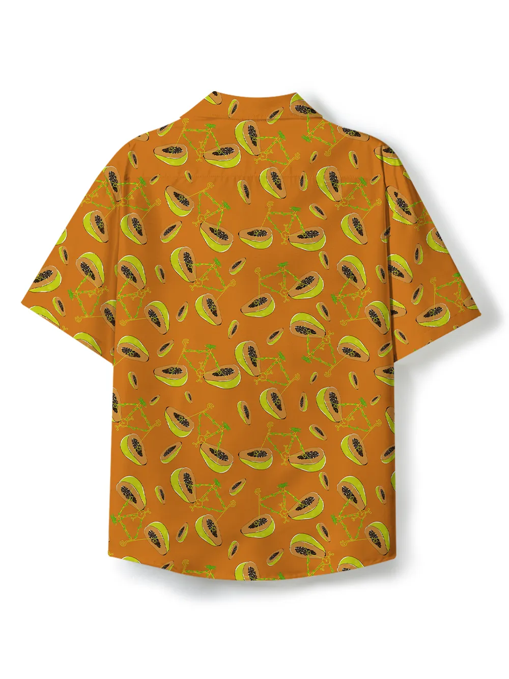 Orionride Papaya Bicycle Short Sleeves Hawaiian shirt sold by Orionride product image thumbnail 2