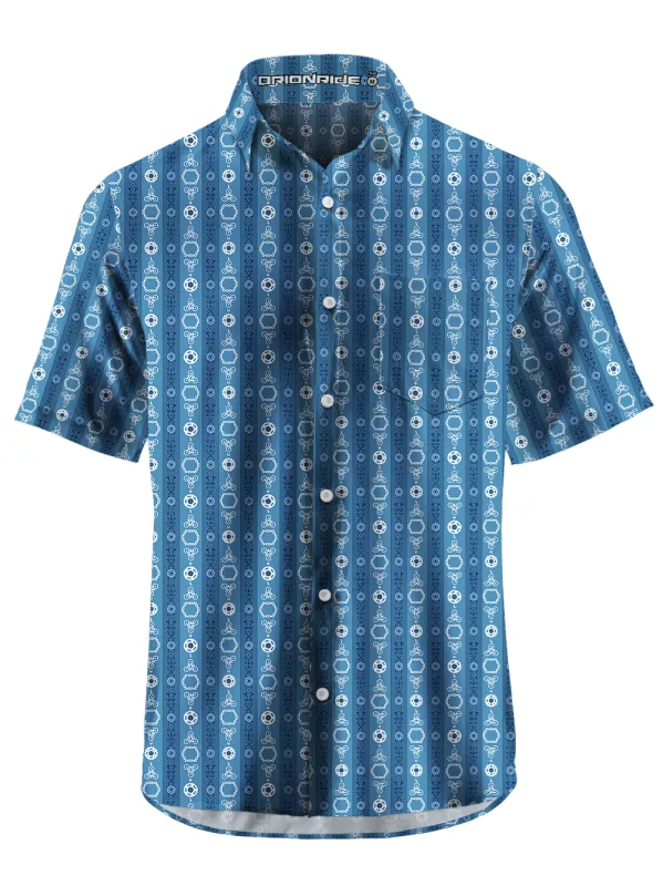 Orionride Blue Component Zipper Pockets Ultra Lightweight Short Sleeves Gravel Shirt made by Orionride