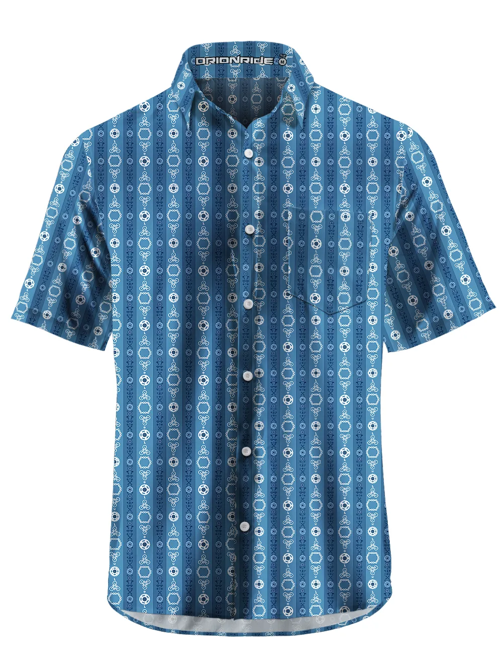 Orionride Blue Component Zipper Pockets Ultra Lightweight Short Sleeves Gravel Shirt sold by Orionride