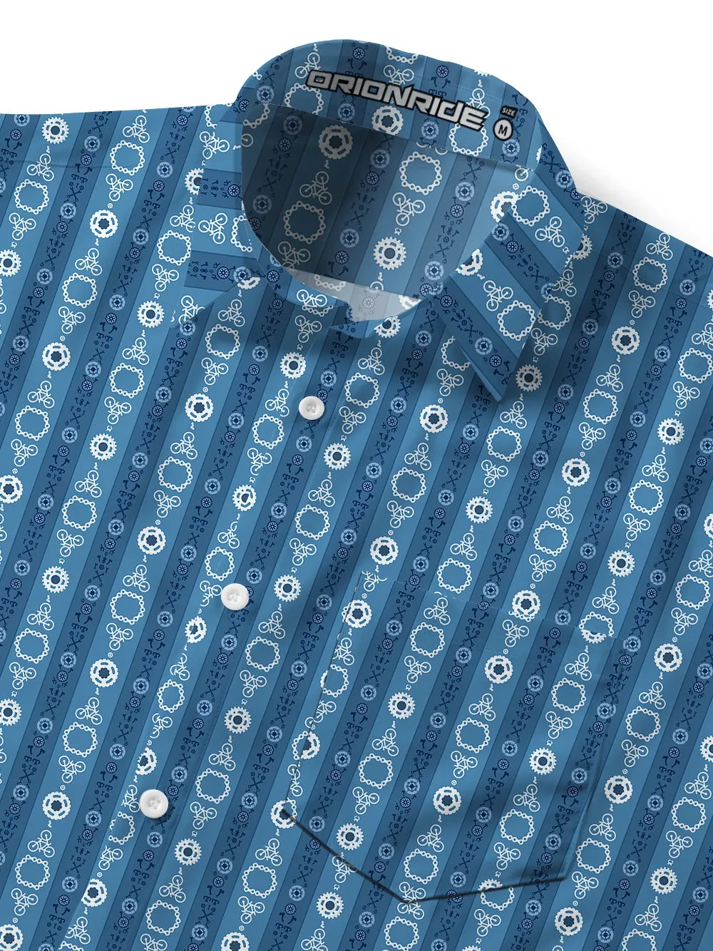 Orionride Blue Component Zipper Pockets Ultra Lightweight Short Sleeves Gravel Shirt sold by Orionride product image thumbnail 4