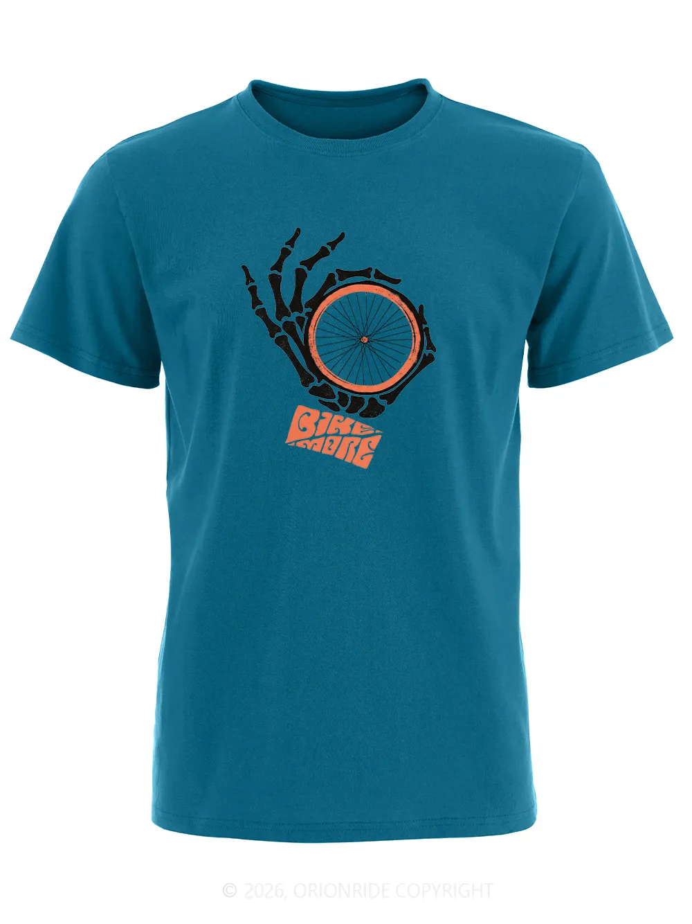 Orionride Skeleton Hand Short Sleeves Bike T-Shirt sold by Orionride