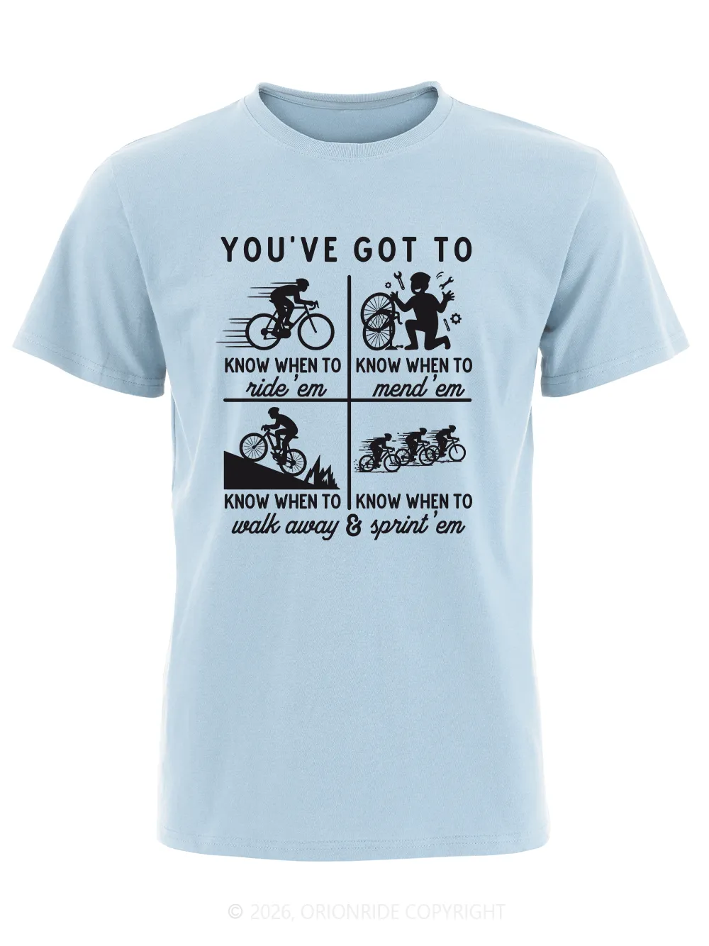 Orionride Cycling Rules Short Sleeves Bike T-Shirt sold by Orionride product image thumbnail 3