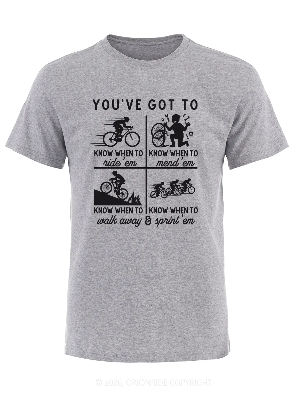 Orionride Cycling Rules Short Sleeves Bike T-Shirt sold by Orionride product image thumbnail 5