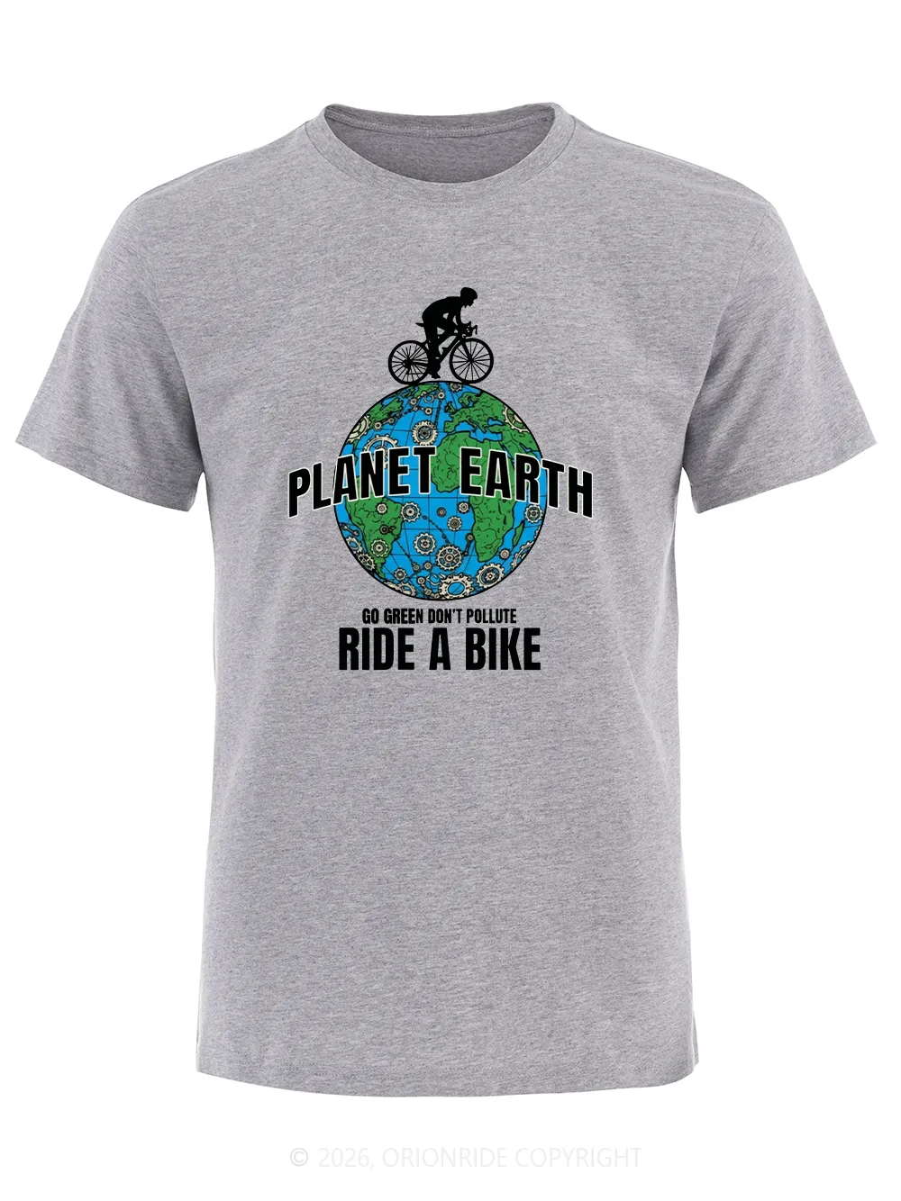 Orionride Go Green Don't Pollute Short Sleeves Bike T-Shirt sold by Orionride product image thumbnail 5