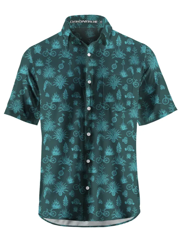 Orionride Agave Plant Zipper Pockets Ultra Lightweight Short Sleeves Gravel Shirt made by Orionride