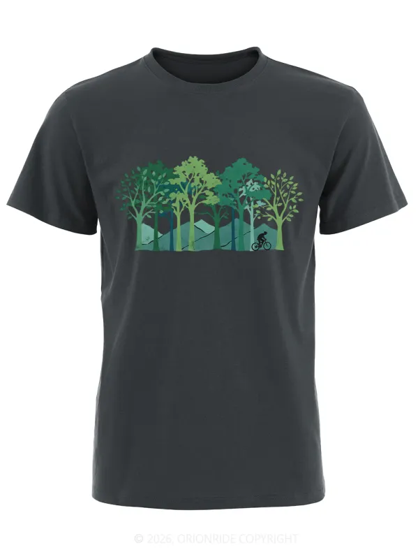 Orionride Galloping Through The Forest Short Sleeves Bike T-Shirt made by Orionride