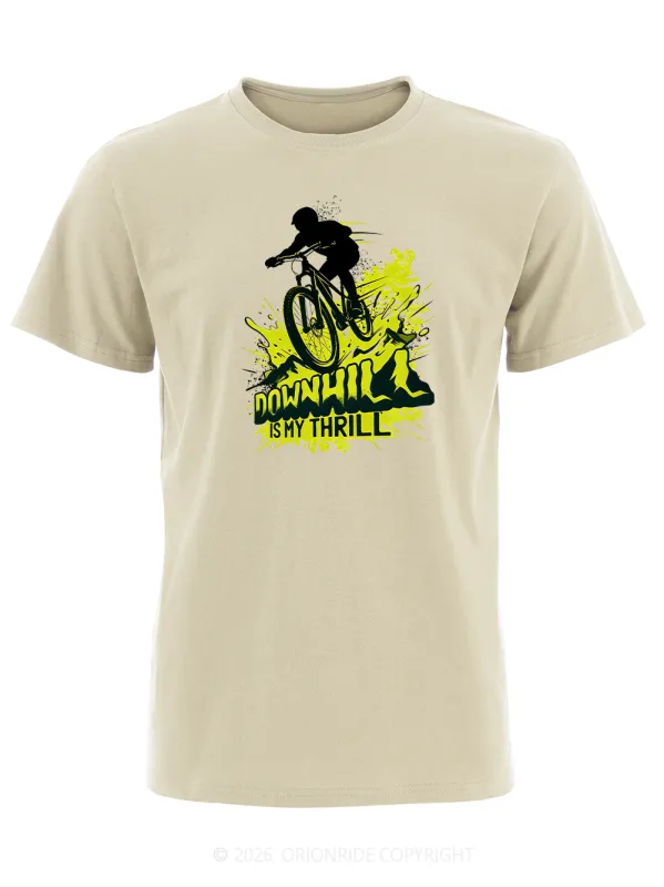 Orionride Downhill Is My Thrill Short Sleeves Bike T-Shirt made by Orionride