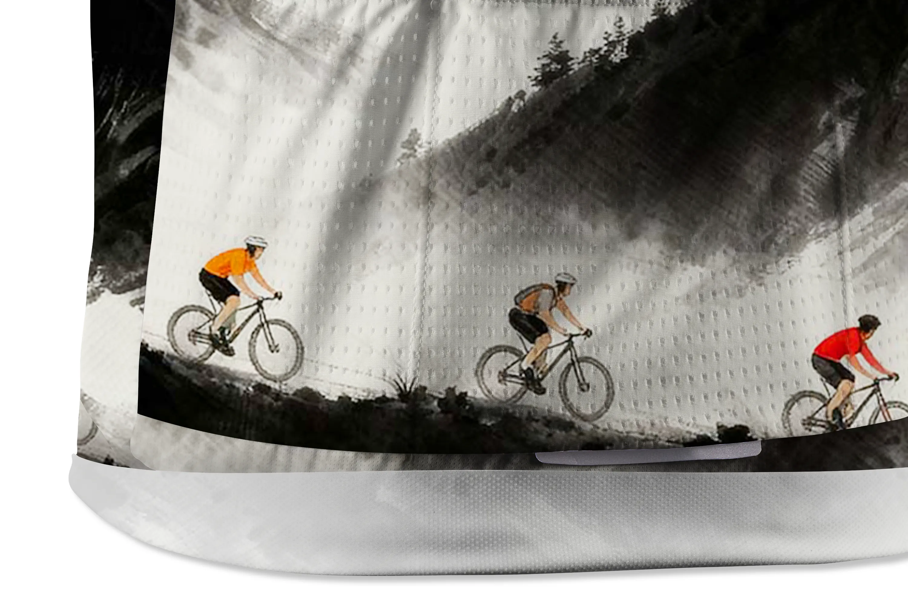 Orionride Ink Painting Mountains Short Sleeves Cycling Jersey sold by Orionride product image thumbnail 3