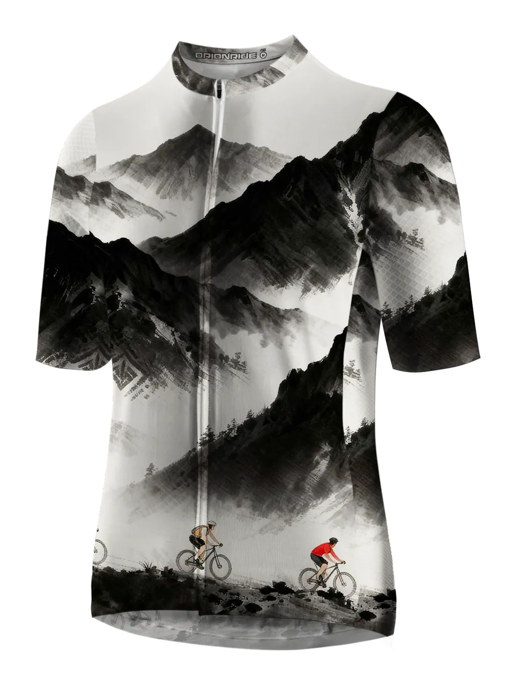 Orionride Ink Painting Mountains Short Sleeves Cycling Jersey sold by Orionride product image thumbnail 2